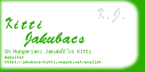 kitti jakubacs business card
